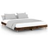 vidaXL Struttura letto senza materasso rovere fumé 120x200 cm materiale a base di legno
