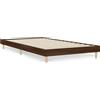 vidaXL Struttura del letto in rovere marrone 100x200 cm Materiale a base di legno
