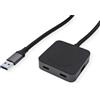 VALUE Hub USB 3.2 Gen 1, 4 porte (2x USB-A + 2x USB-C), con cavo di prolunga, nero, 10 m