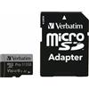Verbatim 47046 Scheda SD MicroSD 512GB Verbatim SDHC Pro Classe 10 + adattatore al dettaglio