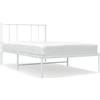 vidaXL Struttura letto con testiera in metallo bianco 80x200 cm