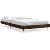 vidaXL Struttura letto senza materasso in rovere fumé 100x200 cm materiale a base di legno