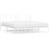 vidaXL Struttura letto con testiera in metallo bianco 180x200 cm