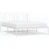 vidaXL Struttura letto con testiera in metallo bianco 140x200 cm