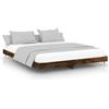 vidaXL Struttura letto senza materasso rovere fumé 120x200 cm materiale a base di legno
