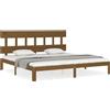 vidaXL Letto in legno massiccio con testiera marrone miele 200x200 cm