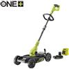 RYOBI Tosaerba a batteria RY18LMC30A-120 18V 2Ah, tagliaerba a batteria, tagliabordi, tosaerba da città, larghezza di taglio 30 cm