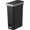EKO - Pattumiera a pedale Hana Slim 40 litri - Plastica - Nero