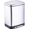 DIRT-DEVIL Dirt Devil Dirt Devil bidone a pedale 12 litri - Portarifiuti per il bagno - Acciaio inox - Argento