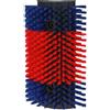 Kerbl Halbrunde Kratzbürste XL blau-rot Bürste für Rinder Kälber Pferde 293105