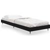 vidaXL Struttura del letto nera 75x190 cm in materiale ligneo