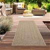 Carpetia Tappeto per interni ed esterni in iuta dal look moderno beige/marrone Dimensioni - 60 x 180 cm