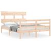 vidaXL Letto in legno massiccio con testiera 120x200 cm