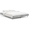 vidaXL Struttura letto grigio cemento 135x190 cm materiale a base di legno