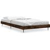 vidaXL Struttura letto senza materasso in rovere fumé 90x200 cm Materiale a base di legno