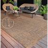 Paco Home Tappeto per esterni a trama piatta, moderno e resistente alle intemperie, aspetto juta per terrazze e balconi dimensioni 200x280 cm