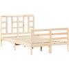 vidaXL Letto in legno massiccio con testiera 120x200 cm
