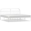 vidaXL Struttura letto con testiera in metallo bianco 200x200 cm