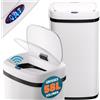 Monzana® Cestino 58L con Sensore Automatico Movimento Display LED Pattumiera Rifiuti Smart Bidone Intelligente Cavo USB