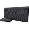 Trust Lyra Tastiera Mouse Incluso RF senza Fili con Bluetooth QWERTY Italiano Nero