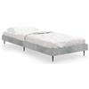 vidaXL Struttura letto grigio cemento 75x190 cm Materiale a base di legno