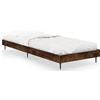 vidaXL Struttura letto senza materasso rovere fumé 75x190 cm materiale a base di legno