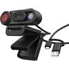 j5create JVU250-N Webcam HD con messa a fuoco automatica e manuale