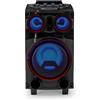Nedis Altoparlante del partito Bluetooth® | Tempo massimo di riproduzione della batteria: 6.5 ore | 120 W | Con impugnatura | Luci da festa | Equalizzatore | Nero