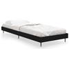 vidaXL Struttura del letto nera 75x190 cm in materiale ligneo
