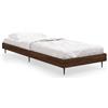vidaXL Struttura letto senza materasso Rovere marrone 75x190 cm Materiale a base di legno