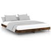 vidaXL Struttura letto senza materasso rovere fumé 120x200 cm materiale a base di legno