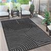 Paco Home Tappeto da esterno resistente alle intemperie Boho & Skandi Effetto 3D per terrazza, balcone e giardino Dimensioni 120x160 cm