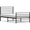 vidaXL Struttura letto con testiera e pediera in metallo nero 90x200 cm