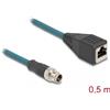 Delock 60071 DELOCK M12 Adapterkabel X-kodiert 8 Pin ST zu RJ45,Bu 50 cm
