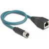 DELOCK Cavo adattatore M12 codificato X da 8 Pin Bu a RJ45, Bu 50 cm