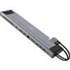 j5create 2xUSB-C M.2 NVMe dock USB-C Gen 2 1xHDMI/1xEsportazione display/3xUSB3.2/2xUSB-C/RJ45 Gigabit/ 1xM.2 NVMe slot argento JCD552-N