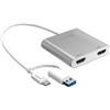 j5create JCA365-N Adattatore multi monitor da USB-C a doppio HDMI