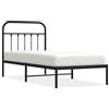 vidaXL Struttura letto con testiera in metallo nero 90x190 cm