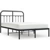 vidaXL Struttura letto con testiera in metallo nero 120x200 cm