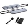 iTEC I-TEC i-tec USB-C Metal Ergonomic 3x 4K Display Docking Station con Power Delivery 100 W + Universal Charger 100 W