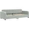 vidaXL Letto da giorno grigio chiaro 80x200 cm in velluto