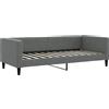 vidaXL Letto da giorno grigio scuro 90x200 cm in tessuto