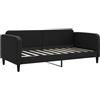 vidaXL Letto da giorno nero 90x190 cm in tessuto