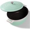 STONELINE® Cocotte ovale 32x25 cm Menta | con coperchio
