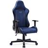 Diablo X-ST4RTER Sedia da gioco Sedia da ufficio Sedia per PC Rivestimento in tessuto ergonomico Braccioli 2D Meccanismo di inclinazione, Colore: Blu scuro