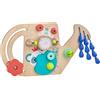 Schmidt Spiele Selecta Tulips Garden Motorikbrett Gießkanne, Motorikspielzeug, Spielzeug, Holz, 25 cm, 61075