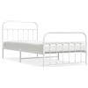 vidaXL Struttura letto con testiera e pediera in metallo bianco 107x203 cm