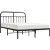 vidaXL Struttura letto con testiera in metallo nero 150x200 cm