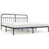 vidaXL Struttura letto con testiera in metallo nero 200x200 cm