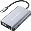 Conceptronic DONN21G replicatore di porte e docking station per laptop Cablato USB 3.2 Gen 1 (3.1 Gen 1) Type-C Grigio